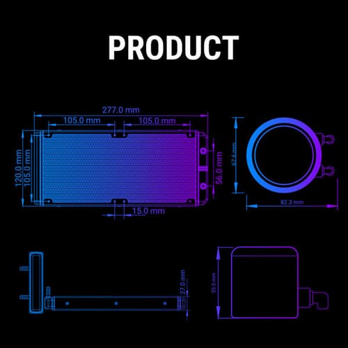 Ant Esports ICE Chroma ARGB 240mm White CPU Liquid Cooler